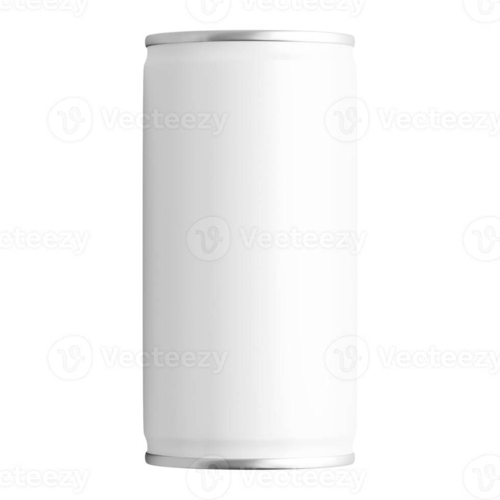 Blank metal can for beer or soda drink without background. Template for mockup png