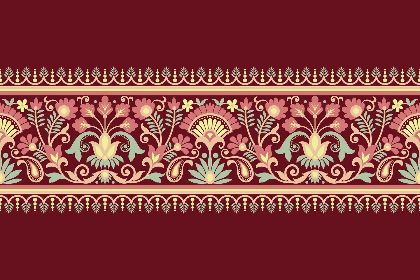 seamless floral background. pattern geometric ethnic lace pattern design floral embroidery for  textile fabric printing wallpaper carpet. Embroidery neck vector
