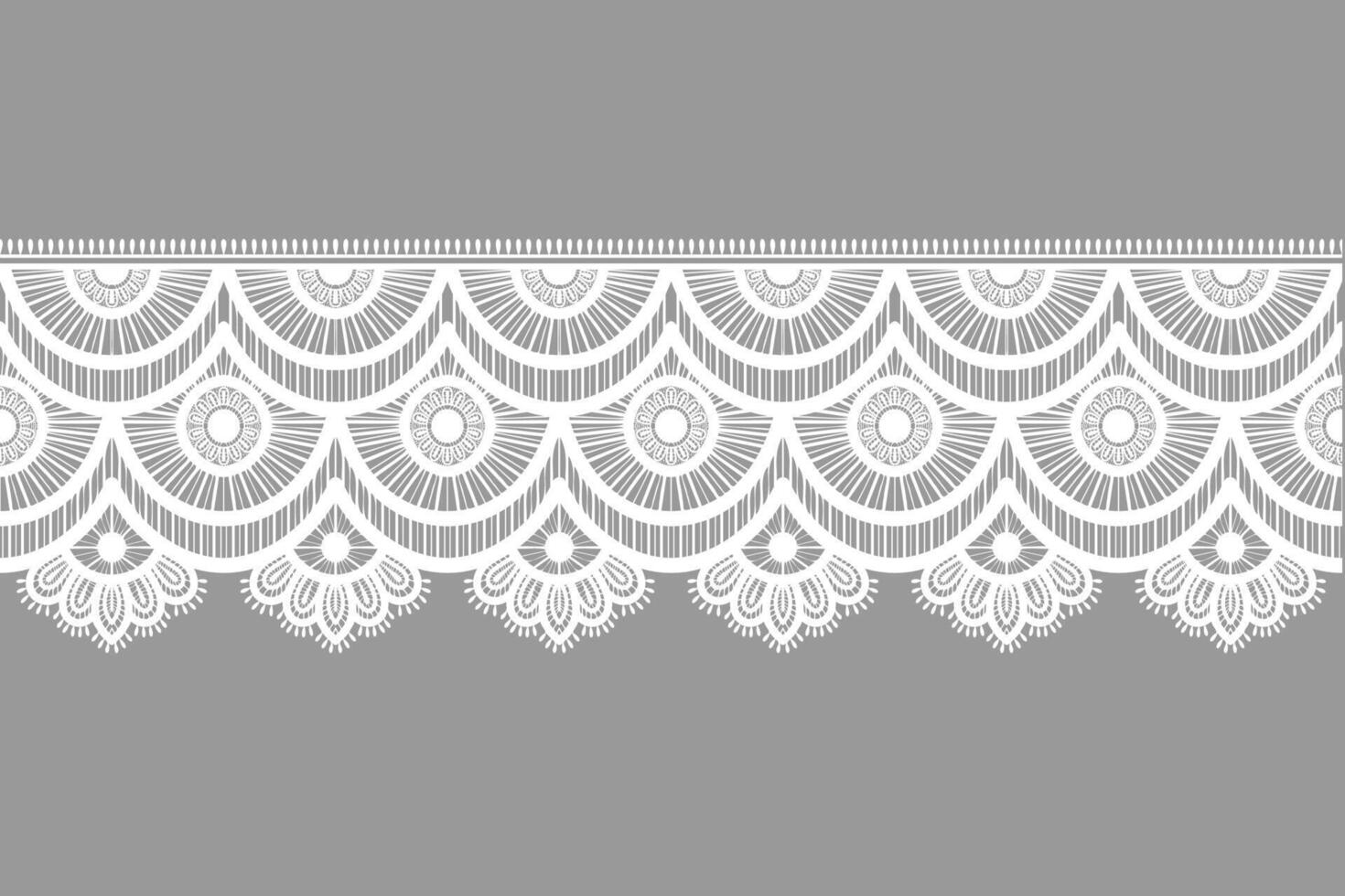 lace pattern floral seamless background. pattern geometric ethnic lace pattern design floral embroidery for  textile fabric printing wallpaper carpet. Embroidery neck vector