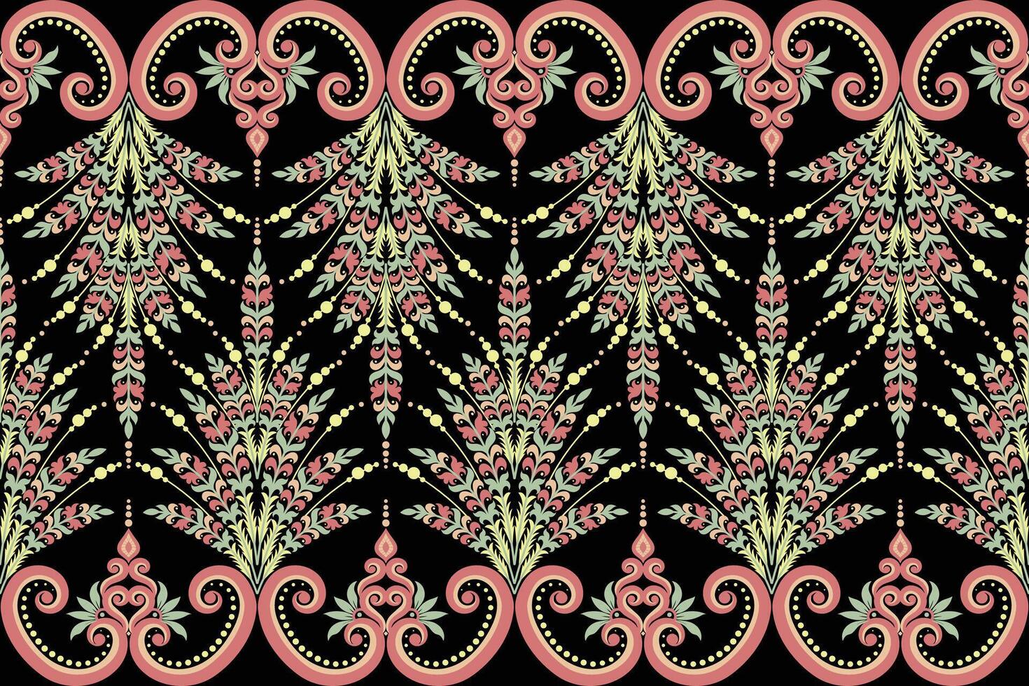 damasco sin costura antecedentes geométrico étnico oriental ikat sin costura modelo tradicional diseño para fondo,alfombra,papel tapiz,ropa,envoltura,batik,tela,vector ilustración bordado estilo. vector