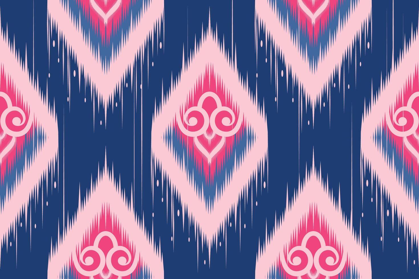 Ikat ethnic background Geometric ethnic oriental ikat seamless pattern traditional Design for background,carpet,wallpaper,clothing,wrapping,Batik,fabric,Vector illustration embroidery style. vector