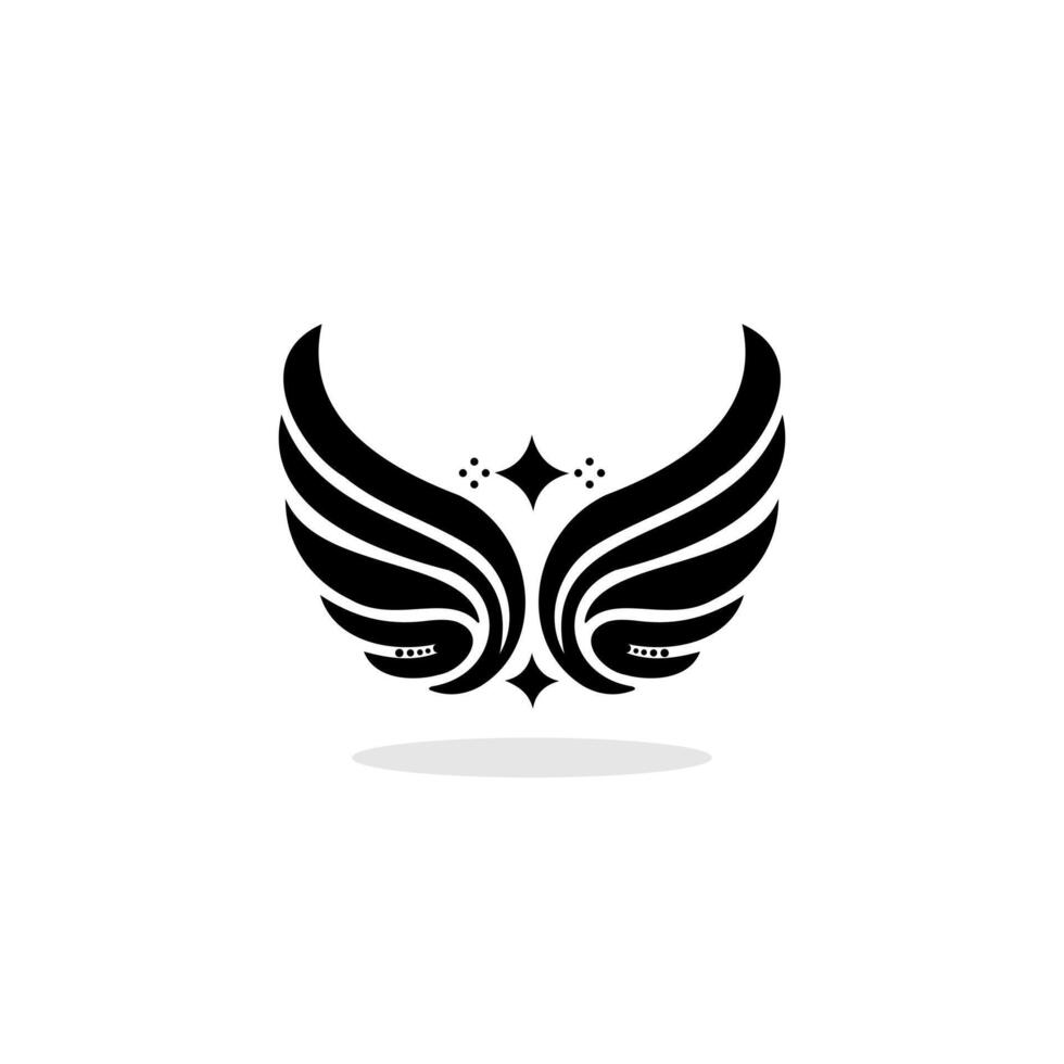 Sketch angel wings. Angel feather wing. Vector illustration.