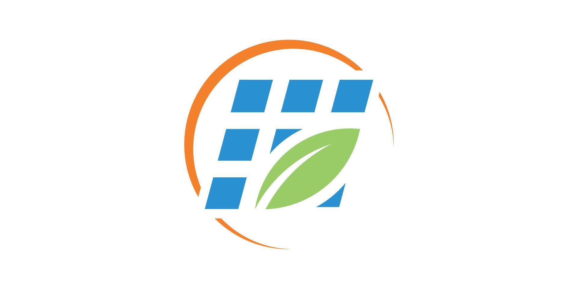 solar energy logo design, environmentally friendly, logo design template, symbol, creative idea. vector
