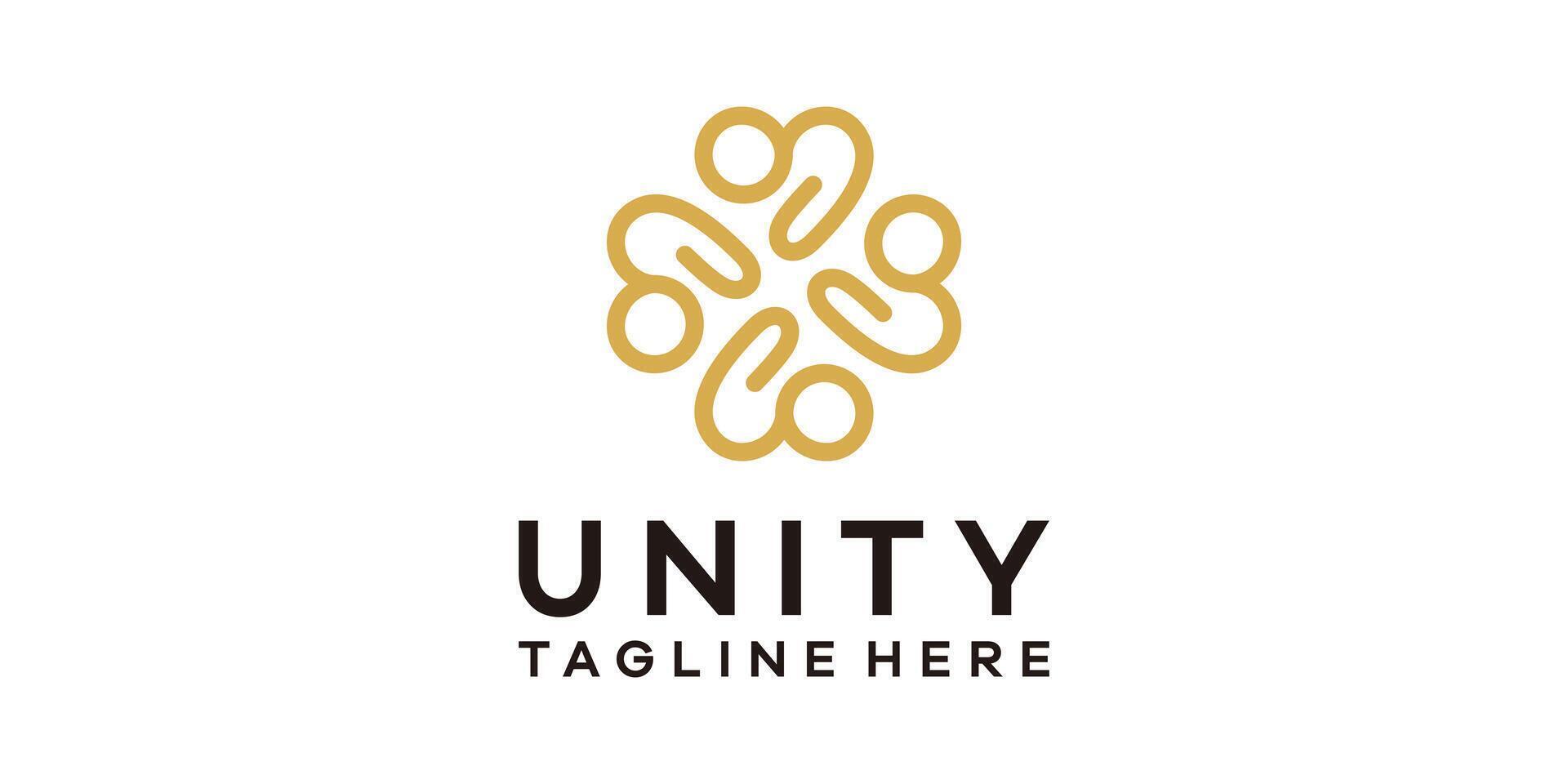 logo design love unity, logo design template symbol, creative idea. vector