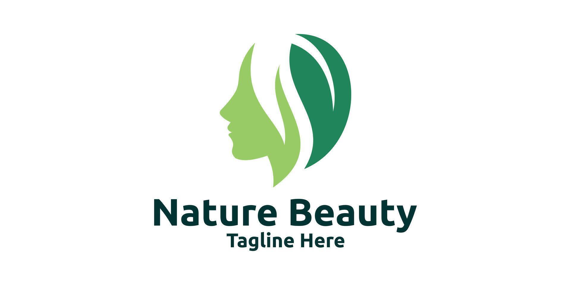 natural beauty logo design, logo design template, creative idea symbol. vector