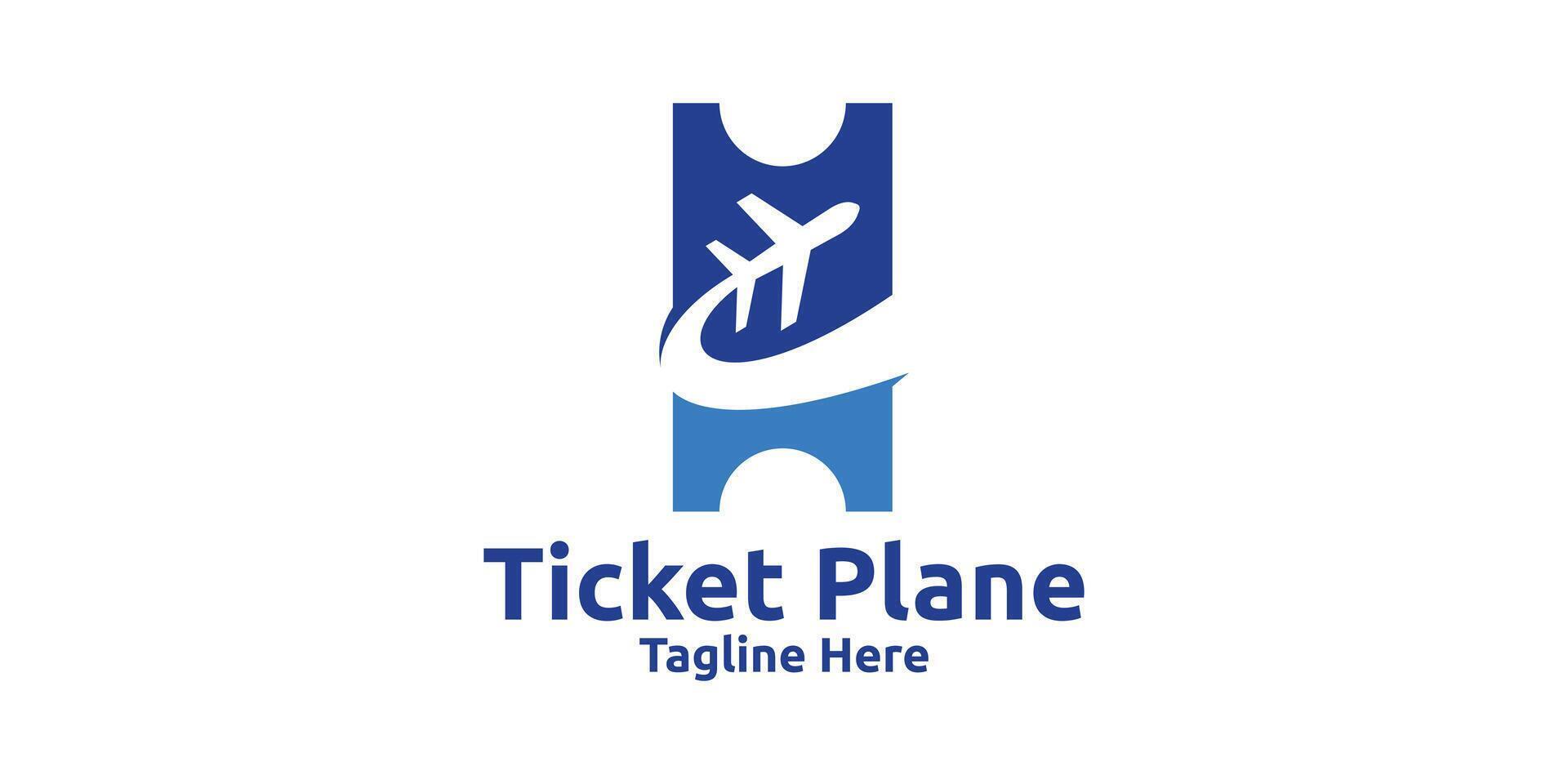 airplane ticket logo design, logo design template, symbol, creative idea. vector