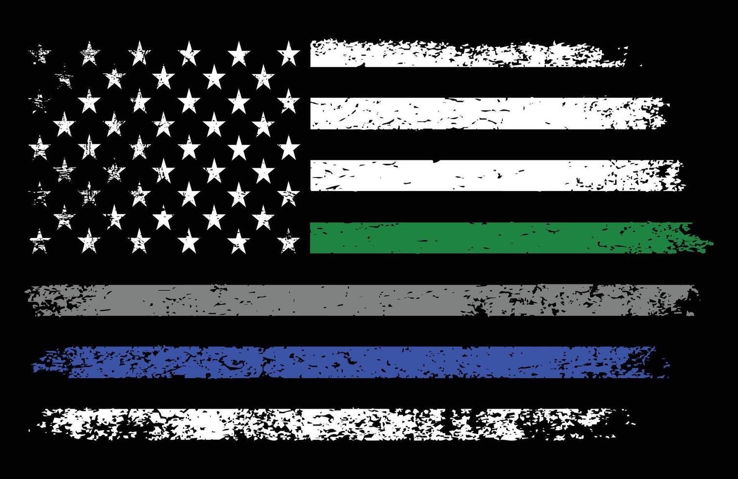 American Military, Correctional Officers, Police Flag Design vector