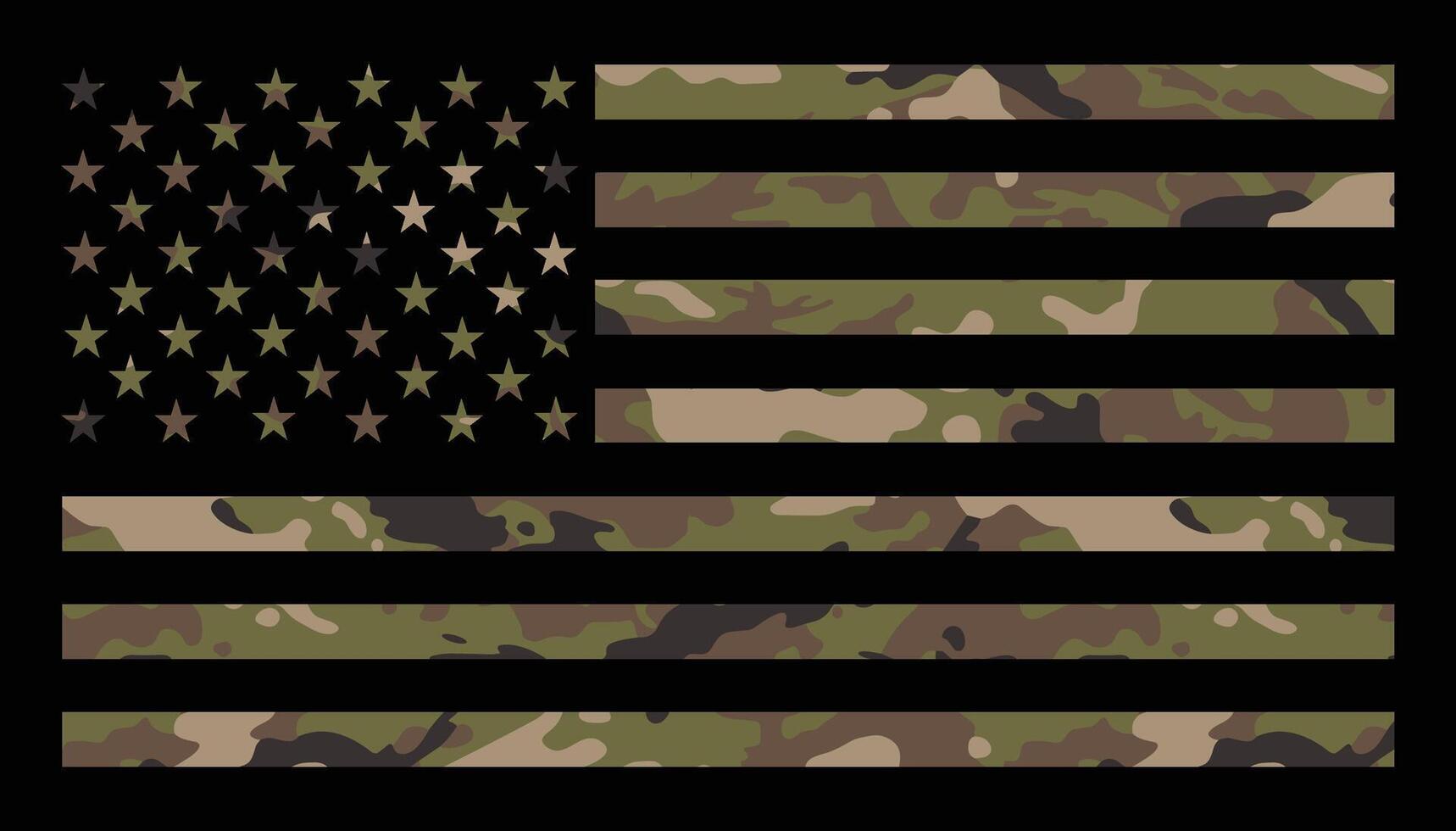 Estados Unidos bandera militar camuflaje diseño vector