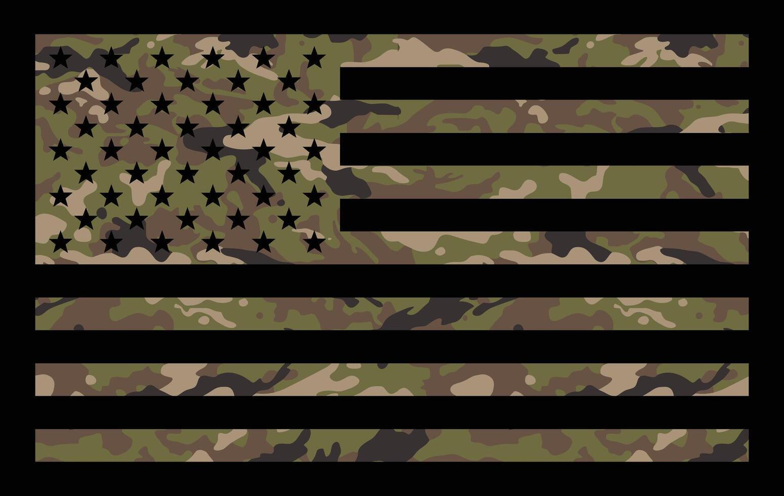 Estados Unidos bandera militar camuflaje diseño vector