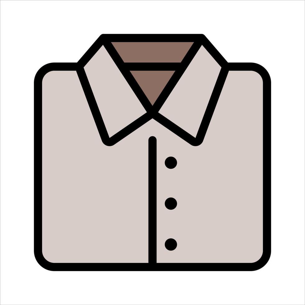 básico formal camisa sencillo línea icono símbolo vector