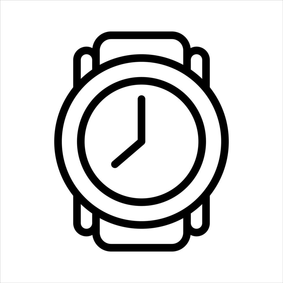 Classic Vintage Analog Watches Simple Line Icon Symbol vector