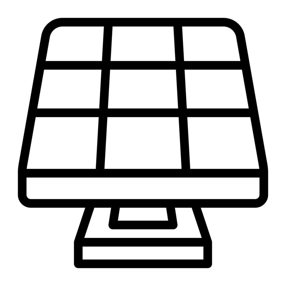 solar panel sencillo línea icono símbolo vector