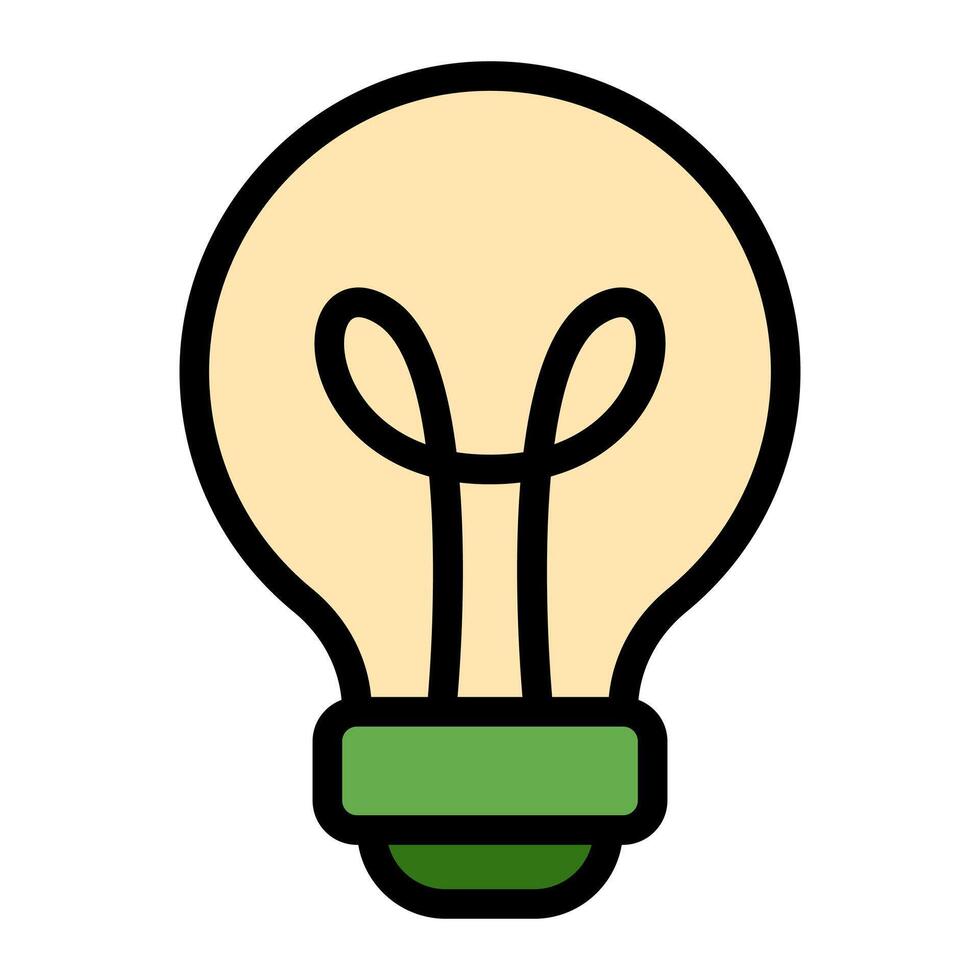 Light Lamp Bulb Simple Line Icon Symbol vector