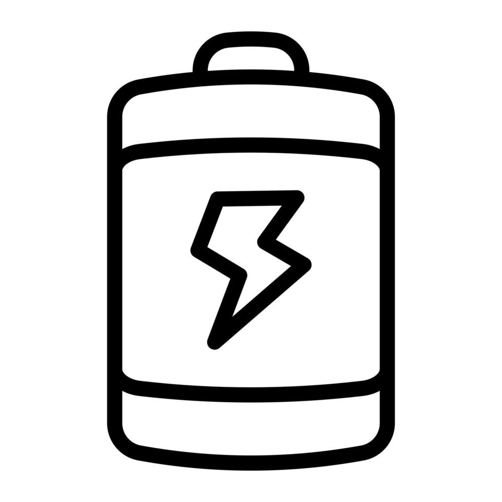 batería energía sencillo línea icono símbolo vector