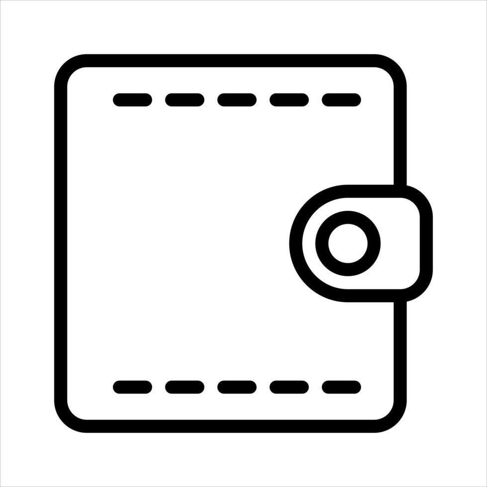 Wallet Simple Line Icon Symbol vector