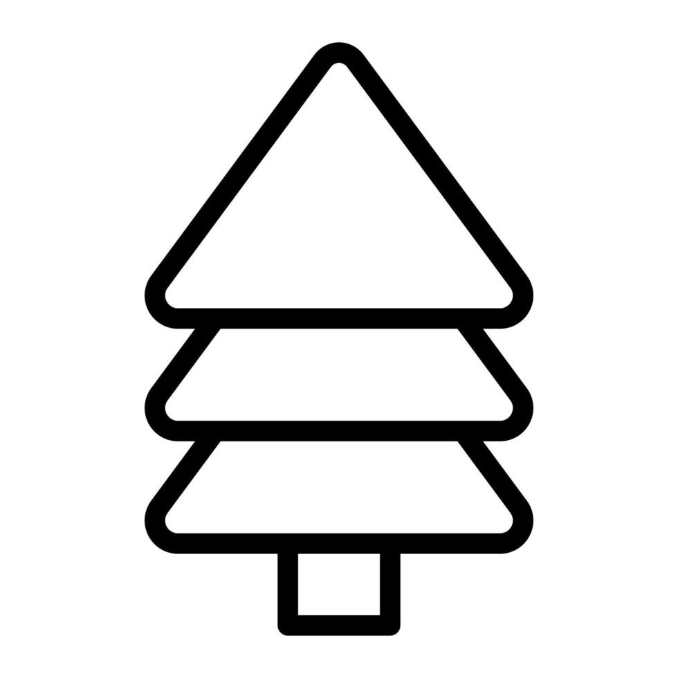 Pine Tree Simple Line Icon Symbol vector