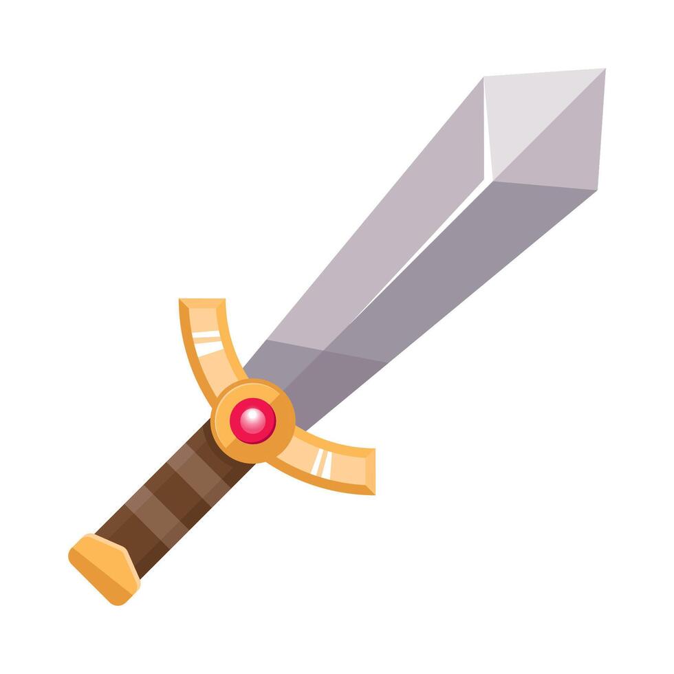 Fantasy Knight Sword and Dagger Graphic Element vector