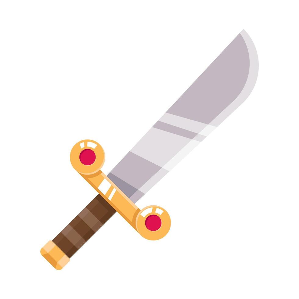 Fantasy Knight Sword and Dagger Graphic Element vector