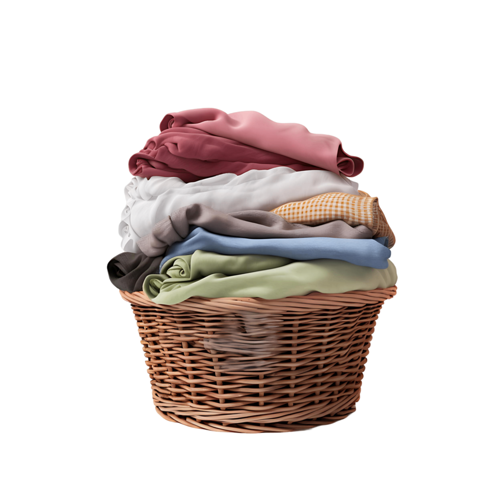 AI generated Towel Basket Clarity Cutout, Ensuring Precise and Well Defined Visual Elements png