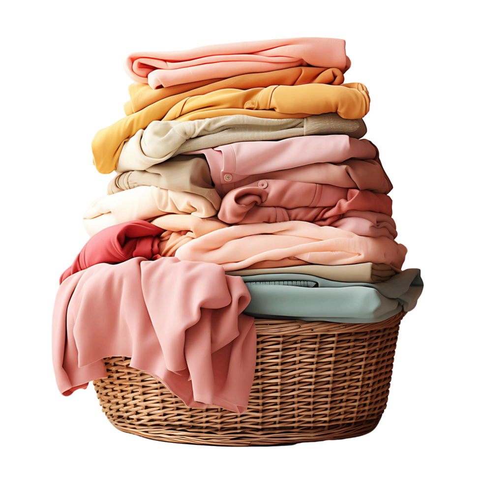 AI generated Transparent Background for Towel Basket, Providing Maximum Design Flexibility png