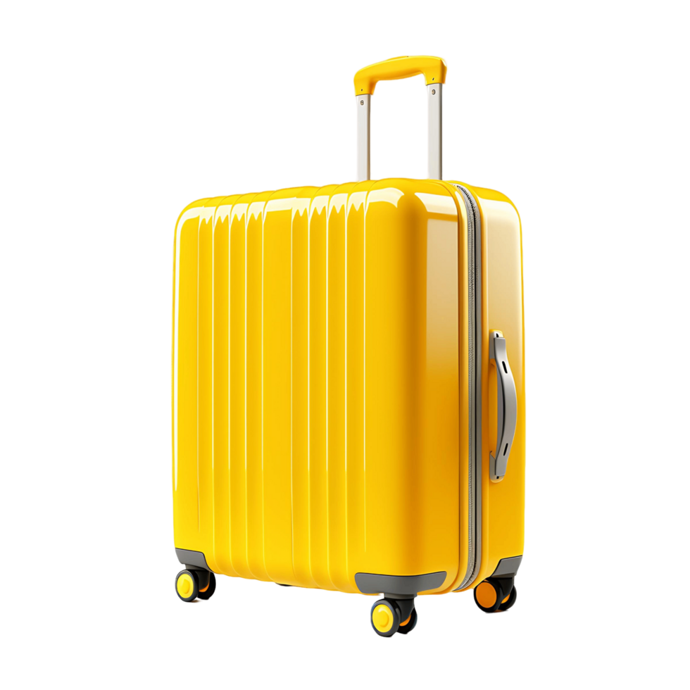 AI generated Clean 3D Suitcase Cutout, Ensuring a Polished Appearance in Graphics png