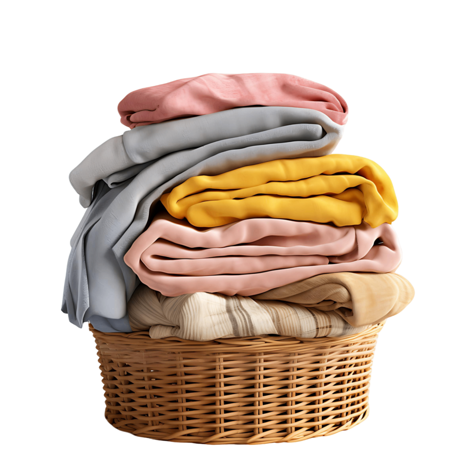 AI generated Isolated Stack of Towels, Ensuring a Tidy Appearance in Design png