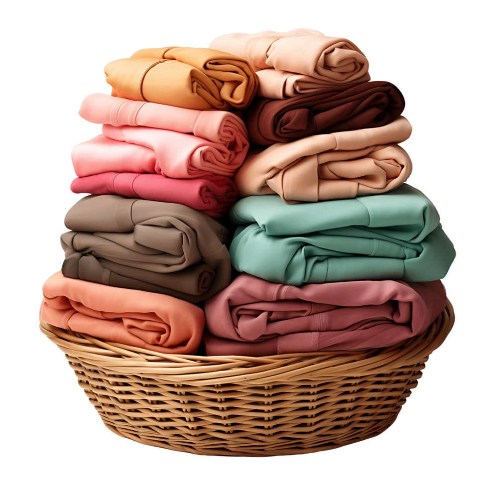 AI generated Cutout Fresh Towel Stack, Enhancing Design Flexibility png