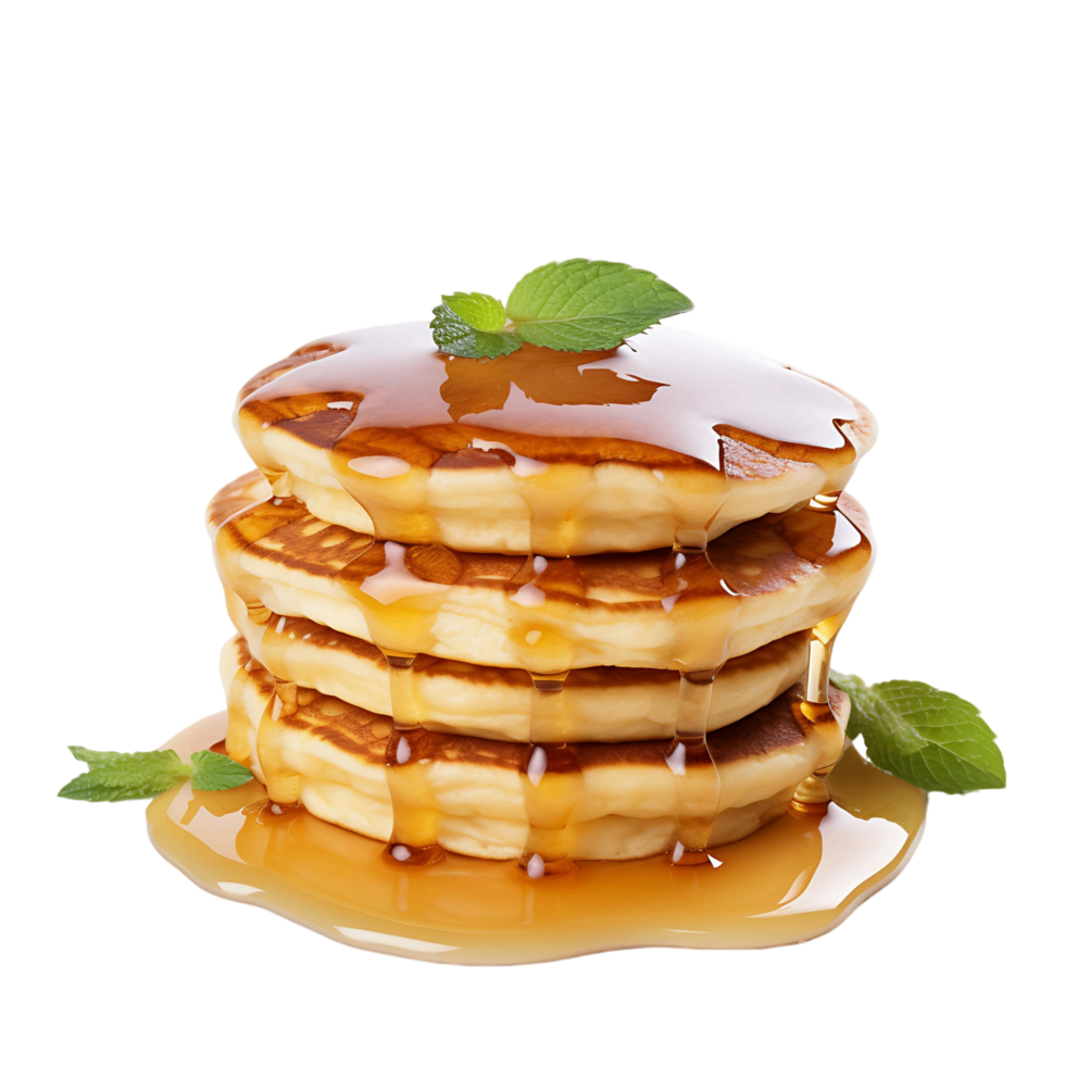 ai generato isolato pancake sciroppo per delizioso prima colazione grafica png