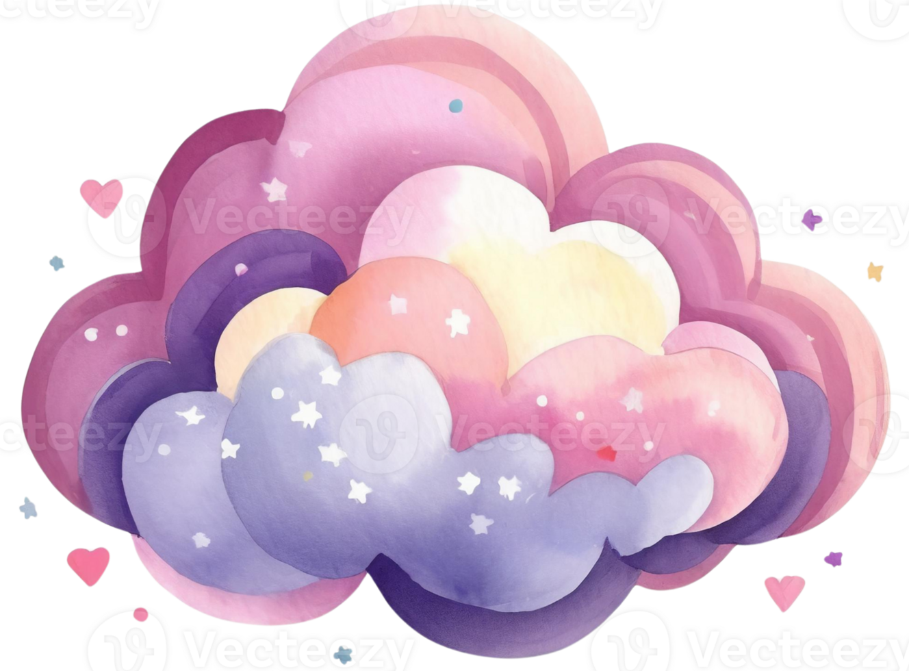 AI generated a pastel cloud png
