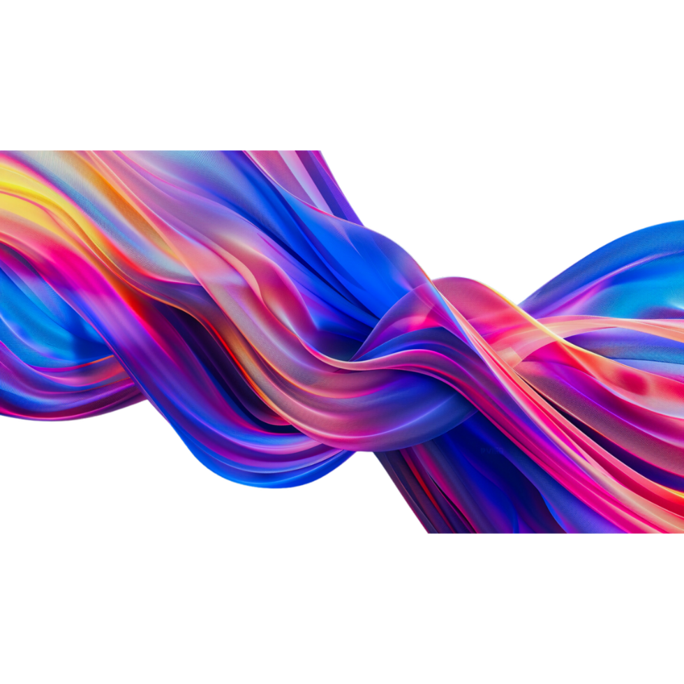 AI generated Colorful Twisted Ribbon Background png