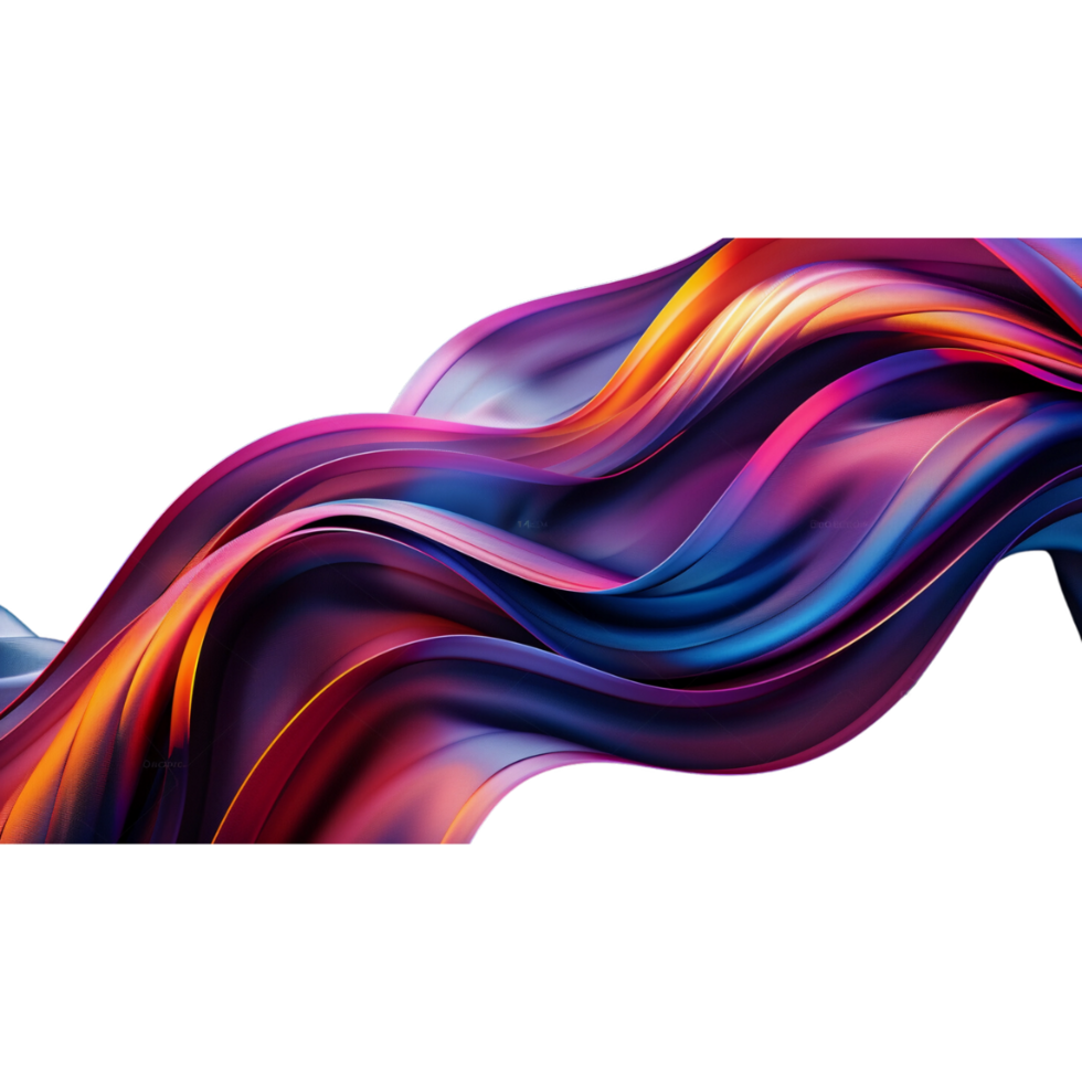 AI generated Colorful Twisted Ribbon Background png