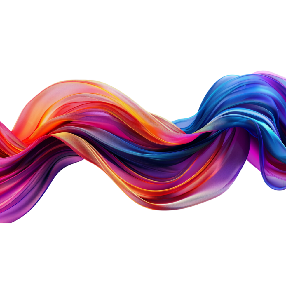 AI generated Colorful Twisted Ribbon Background png