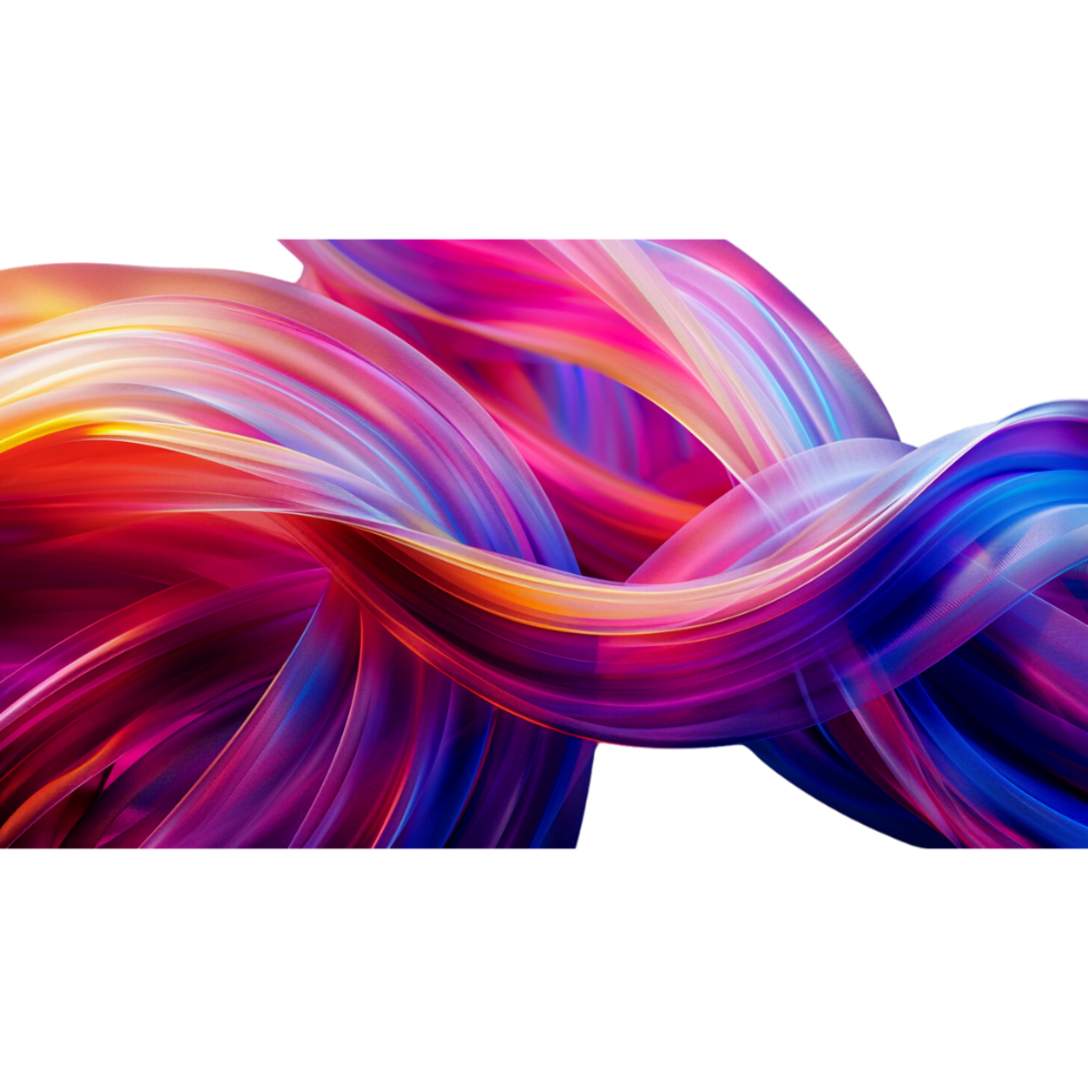 AI generated Colorful Twisted Ribbon Background png