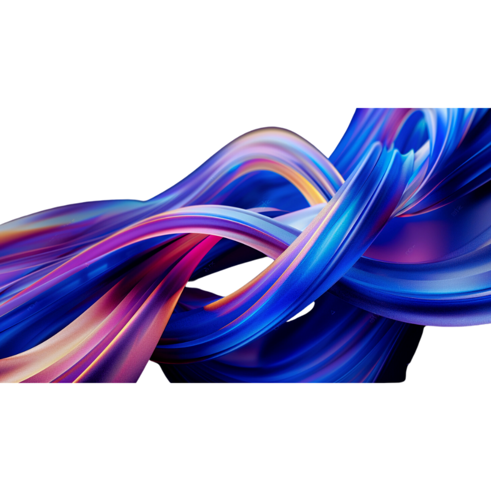 AI generated Colorful Twisted Ribbon Background png