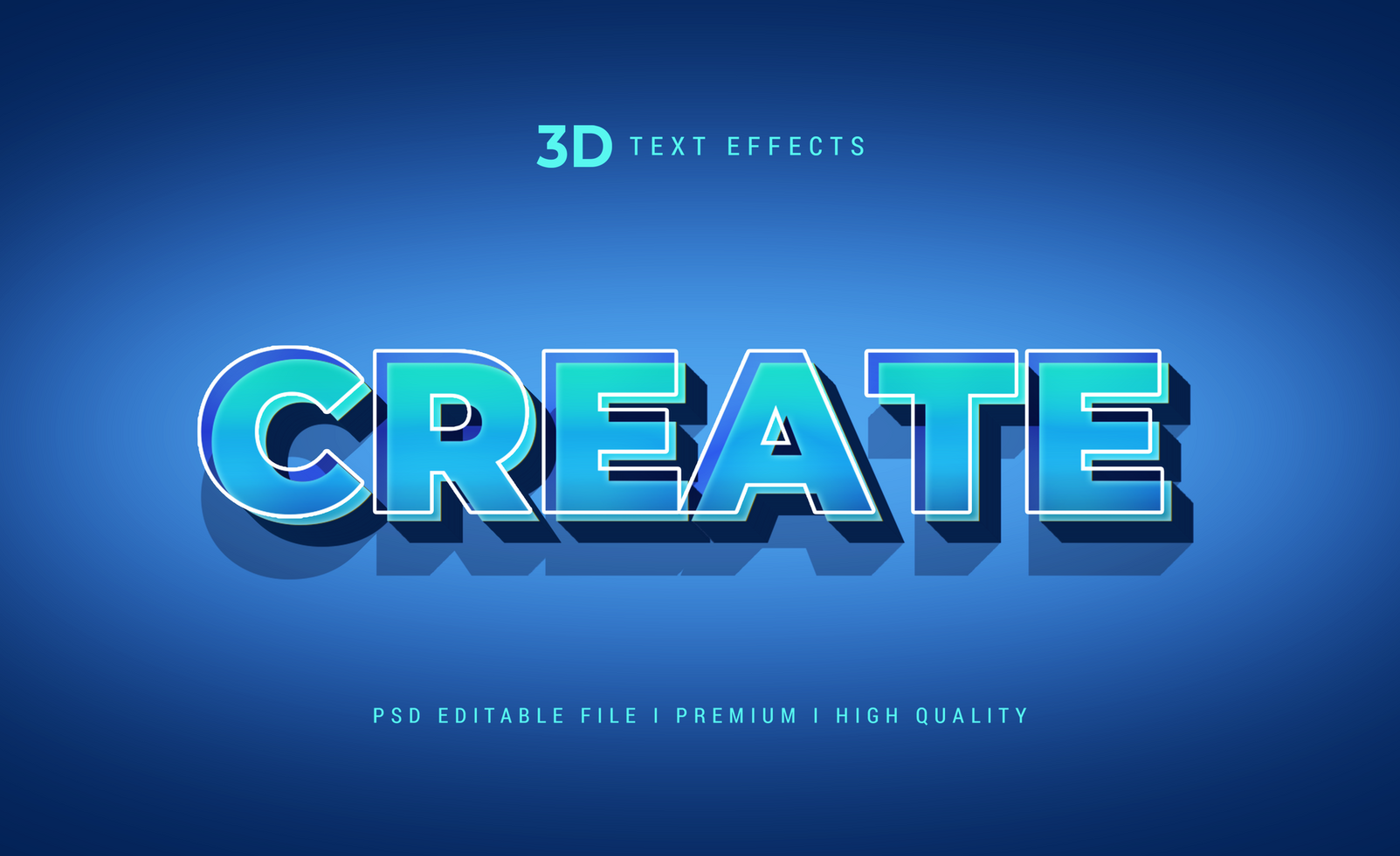 Create 3d Text Style Effect Mockup Template psd