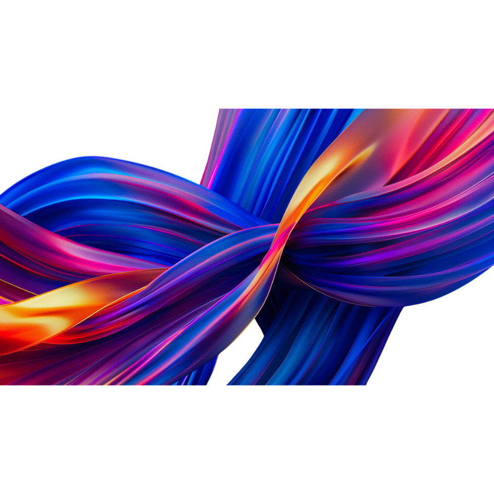 AI generated Colorful Twisted Ribbon Background png