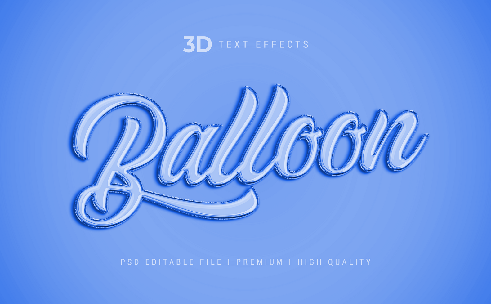 Balloon 3d Text Style Effect Mockup Template psd