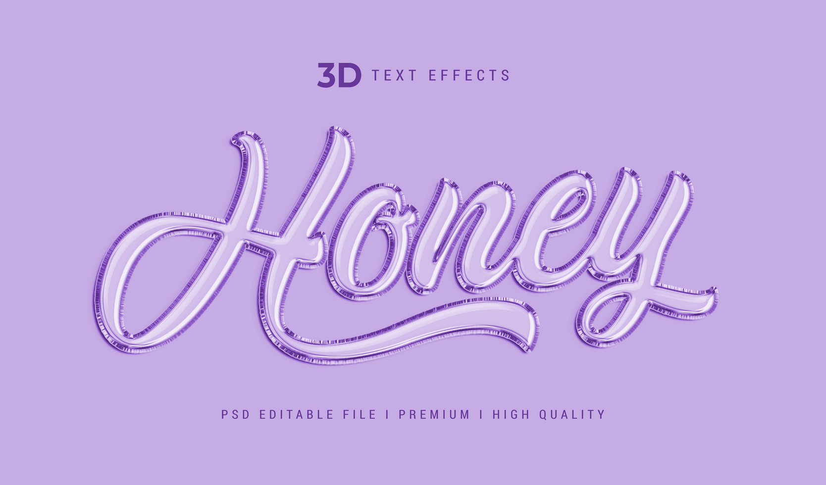 Honey 3d Text Style Effect Mockup Template psd
