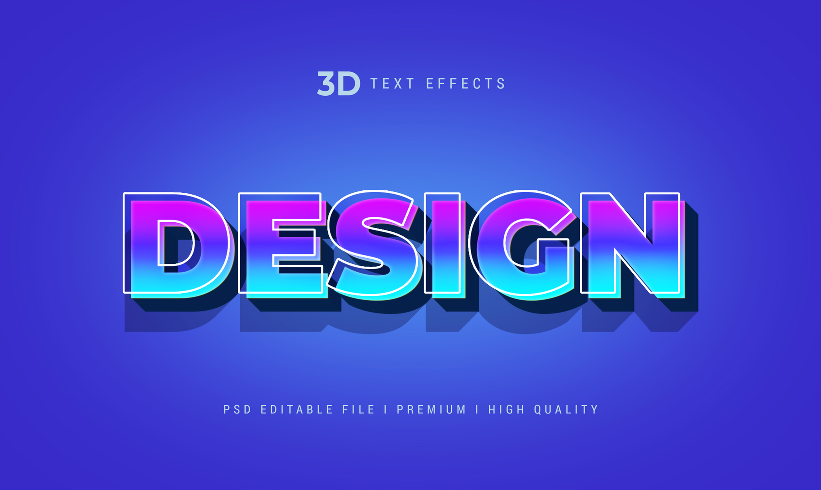 deisign 3d texto estilo efeito brincar modelo psd