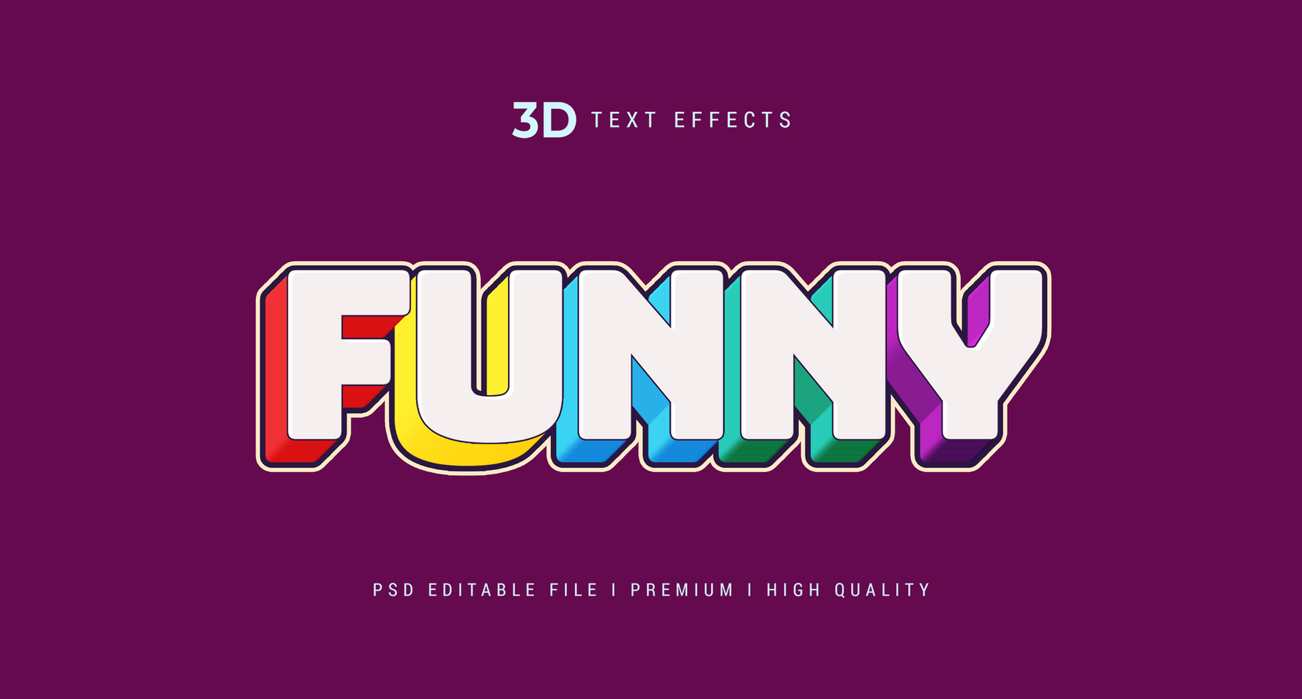 Funny 3d Text Style Effect Mockup Template psd