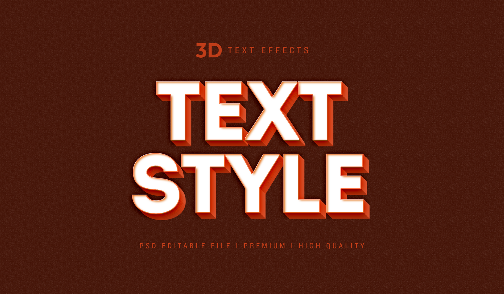 3D Text Style Effect Mockup Template psd