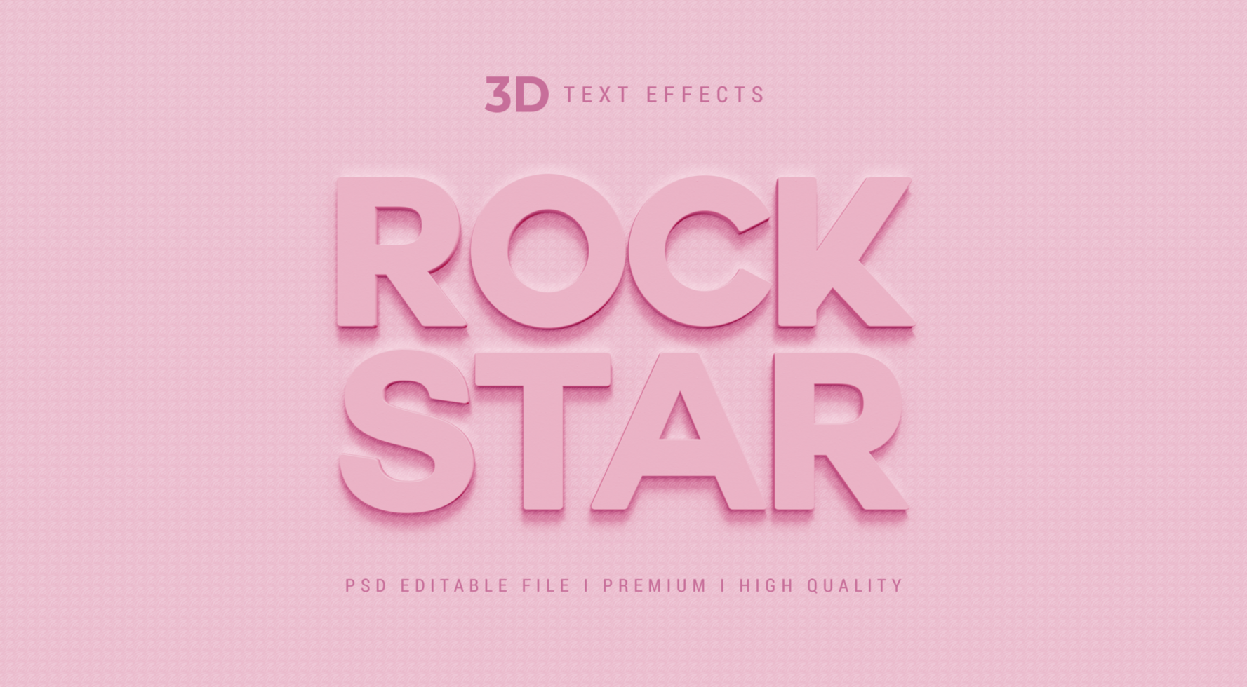 Rock Star 3d Text Style Effect Mockup Template psd