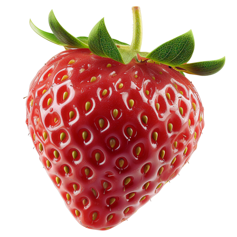 ai generado realista cerca arriba Fresco fresa Fruta png