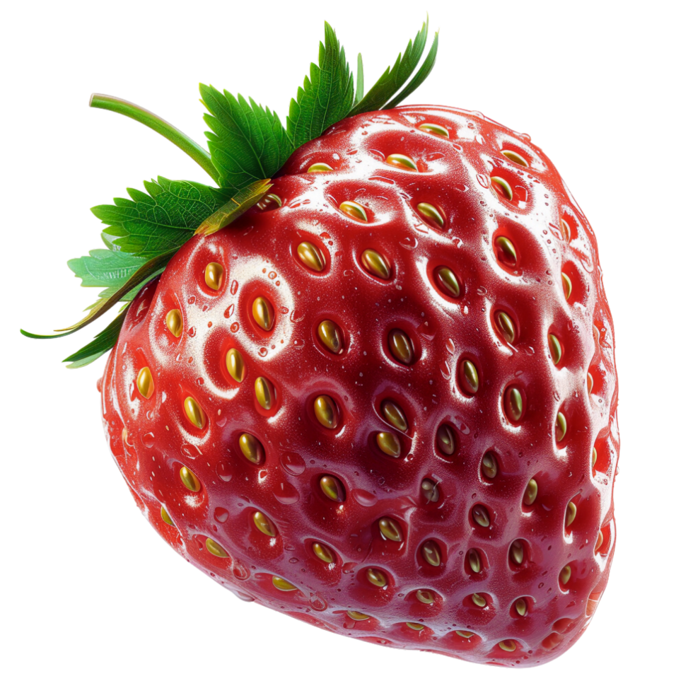 ai generado realista cerca arriba Fresco fresa Fruta png