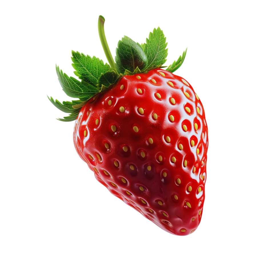 ai generado realista cerca arriba Fresco fresa Fruta png