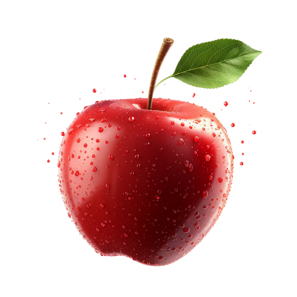 ai generado Fresco rojo manzana png