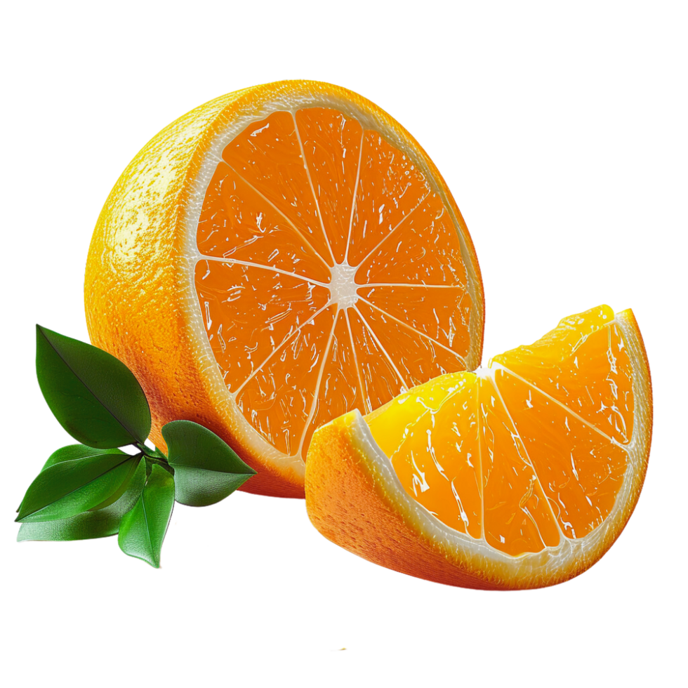 AI generated Realistic Fresh Orange Slice png