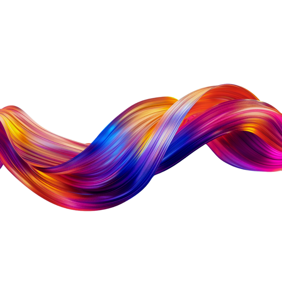 AI generated Colorful Twisted Ribbon Background png
