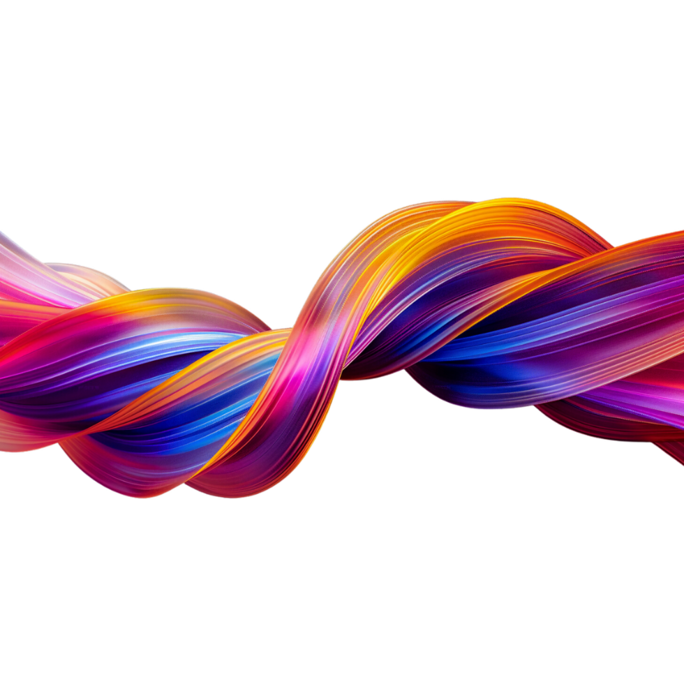 AI generated Colorful Twisted Ribbon Background png