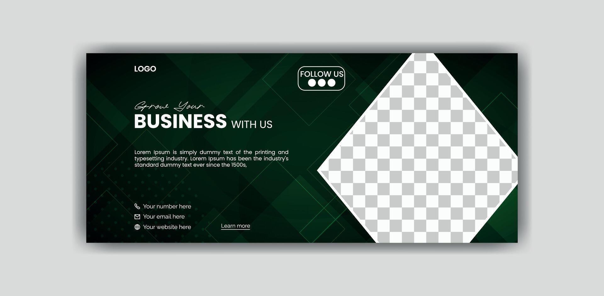 Creative social media cover design template. vector